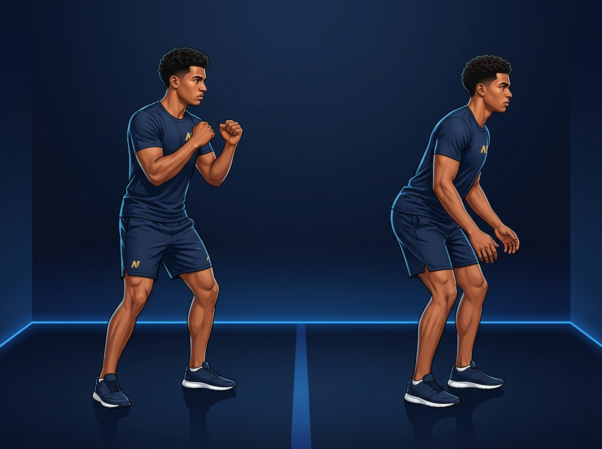 Illustrated starting and finishing positions for The Header